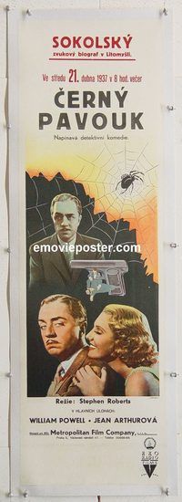 p280 EX-MRS BRADFORD linen Czech movie poster '36 Powell, Jean Arthur