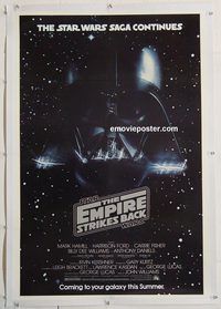 p388 EMPIRE STRIKES BACK linen advance 1sh movie poster '80 George Lucas