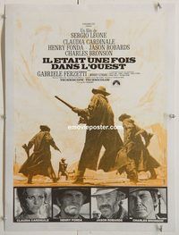 p205 ONCE UPON A TIME IN THE WEST linen French 15x21 movie poster '68 Leone