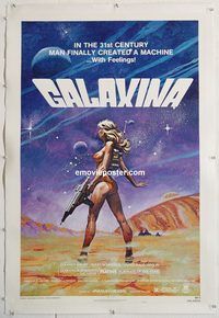 p406 GALAXINA linen one-sheet movie poster '80 super sexy Dorothy Stratten!