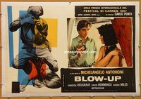 p223 BLOWUP linen Italian photobusta movie poster '66 Antonioni