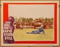 p014 DAY THE EARTH STOOD STILL lobby card #6 '51 Rennie wounded!