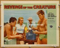 p029 REVENGE OF THE CREATURE lobby card #2 '55 clam injection!