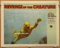 p024 REVENGE OF THE CREATURE lobby card #4 '55 he's underwater!