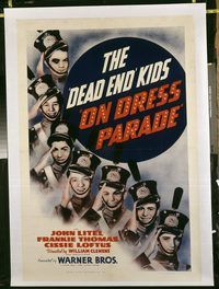 p506 ON DRESS PARADE linen one-sheet movie poster '39 Dead End Kids