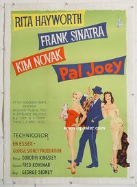 p188 PAL JOEY linen Swedish movie poster '57 Rita Hayworth, Sinatra