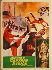 s028 ADVENTURES OF CAPTAIN AFRICA Pakistani movie poster '55 serial