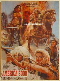 s043 AMERICA 3000 Pakistani movie poster '86 Amazons rule Colorado!