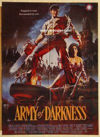 s060 ARMY OF DARKNESS Pakistani movie poster '93 Sam Raimi, Campbell
