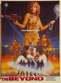 s093 BEYOND #2 Pakistani movie poster '81 Lucio Fulci, sexy image!