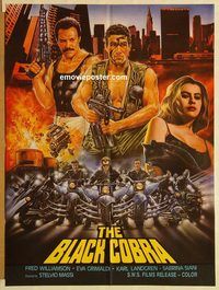 s107 BLACK COBRA #2 Pakistani movie poster '87 Fred Williamson