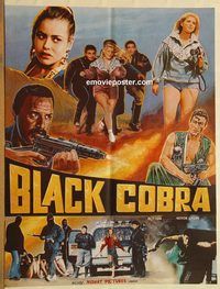 s106 BLACK COBRA #1 Pakistani movie poster '87 Fred Williamson
