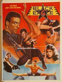 s111 BLACK EAGLE #2 Pakistani movie poster '88 Jean-Claude Van Damme