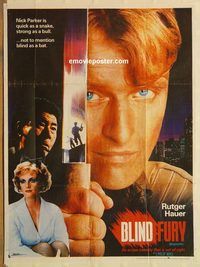 s125 BLIND FURY Pakistani movie poster '89 Rutger Hauer, Terry O'Quinn