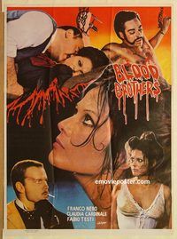 s128 BLOOD BROTHERS Pakistani movie poster '73 Franco Nero, Cardinale