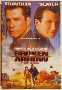 s152 BROKEN ARROW Pakistani movie poster '96 John Travolta, Slater