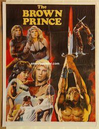 s153 BROWN PRINCE Pakistani movie poster '80s Conan-like!