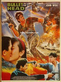 s159 BULLET IN THE HEAD Pakistani movie poster '90 John Woo, Vietnam