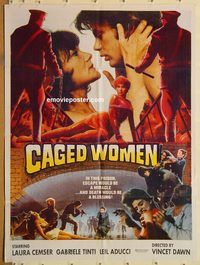 s166 CAGED WOMEN Pakistani movie poster '84 lesbian prison sex!