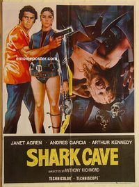 s183 CAVE OF THE SHARKS Pakistani movie poster '78 Arthur Kennedy