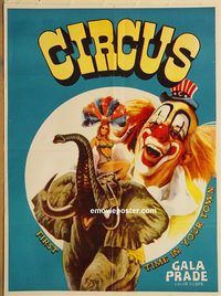 s199 CIRCUS FIRST TIME IN YOUR TOWN Pakistani movie poster '70s