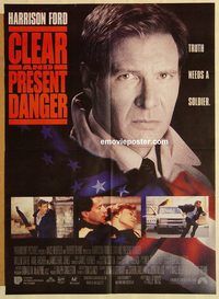 s202 CLEAR & PRESENT DANGER Pakistani movie poster '94 Harrison Ford