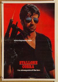 t284 COBRA 13x19.5 Pakistani movie poster '86 Sylvester Stallone