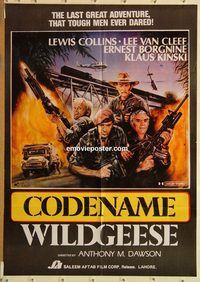 s209 CODE NAME WILD GEESE Pakistani movie poster '84 Lee Van Cleef