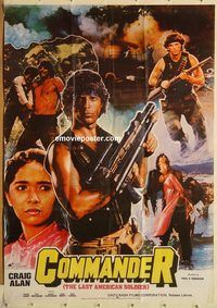 s215 COMMANDER Pakistani movie poster '88 Craig Alan