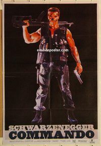 s216 COMMANDO #1 Pakistani movie poster '85 Arnold Schwarzenegger