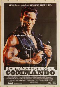 s217 COMMANDO #2 Pakistani movie poster '85 Arnold Schwarzenegger
