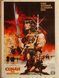 s221 CONAN THE BARBARIAN Pakistani movie poster '82 Schwarzenegger