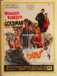 s253 DANGER DIABOLIK Pakistani movie poster '68 Mario Bava, John Law