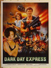 s257 DARK DAY EXPRESS Pakistani movie poster '80s Donise Scarlett