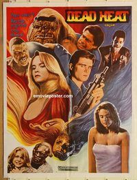 s266 DEAD HEAT Pakistani movie poster '88 Treat Williams, Joe Piscopo