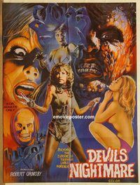 s288 DEVIL'S NIGHTMARE style A Pakistani movie poster '80s cool horror art!
