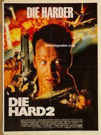 s297 DIE HARD 2 Pakistani movie poster '90 Bruce Willis, Bedelia
