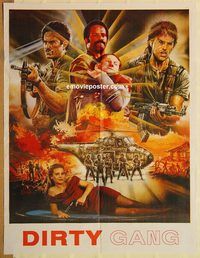 s299 DIRTY GANG Pakistani movie poster '80s action thriller!