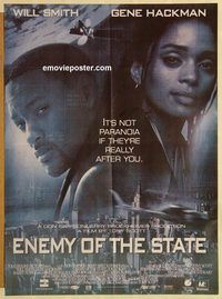 s344 ENEMY OF THE STATE Pakistani movie poster '98 Will Smith, Hackman