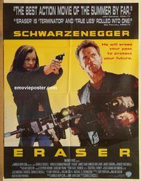 s348 ERASER #1 Pakistani movie poster '96 Arnold Schwarzenegger