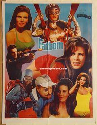 s381 FATHOM style B Pakistani movie poster '67 Raquel Welch, Franciosa