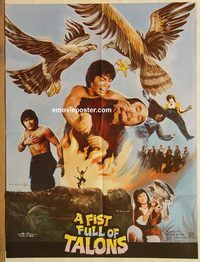 s405 FISTFUL OF TALONS Pakistani movie poster '83 Billy Chong