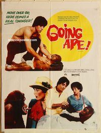 s456 GOING APE Pakistani movie poster '81 Tony Danza, orangutans!