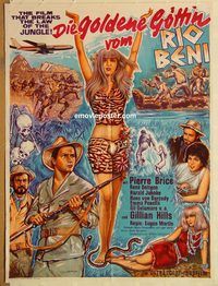 s458 GOLDEN GODDESS OF RIO BENI #1 Pakistani movie poster '64 Brice