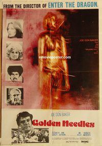 s460 GOLDEN NEEDLES Pakistani movie poster '74 Joe Don Baker
