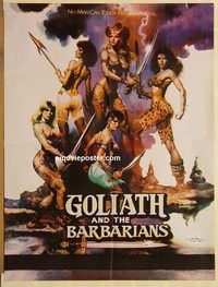 s467 GOLIATH & THE BARBARIANS style B Pakistani movie poster '59 sexy!