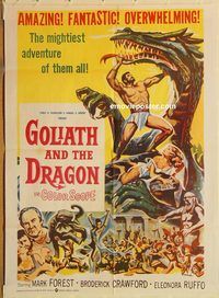 s468 GOLIATH & THE DRAGON Pakistani movie poster '60 Mark Forest