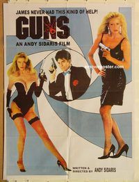 s476 GUNS Pakistani movie poster '90 Erik Estrada, Dona Speir
