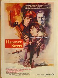 s488 HANOVER STREET Pakistani movie poster '79 Harrison Ford, Down