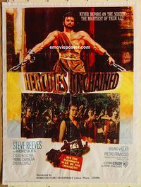 s517 HERCULES UNCHAINED style B Pakistani movie poster '60 Steve Reeves